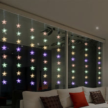 Load image into Gallery viewer, Festive Magic Dual Colour 64 LED Star Curtain Christmas Lights
