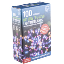 Load image into Gallery viewer, Festive Magic Rainbow Battery Operated LED Timer Christmas Lights
