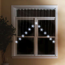 Load image into Gallery viewer, Festive Magic Cool White Battery Operated Snowflake Curtain Christmas Lights
