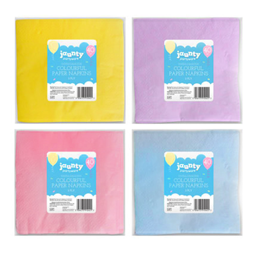 Colourful Paper Napkins 2ply 30 Pack