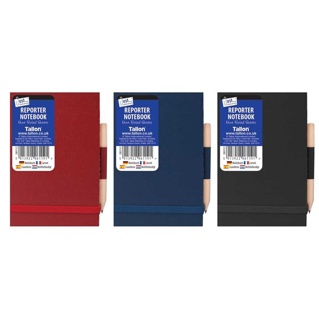 Tallon Reporter's Notebook Police Style Assorted Colours