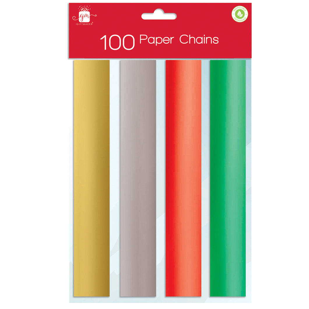 Giftmaker Multicoloured 100 Paper Chains