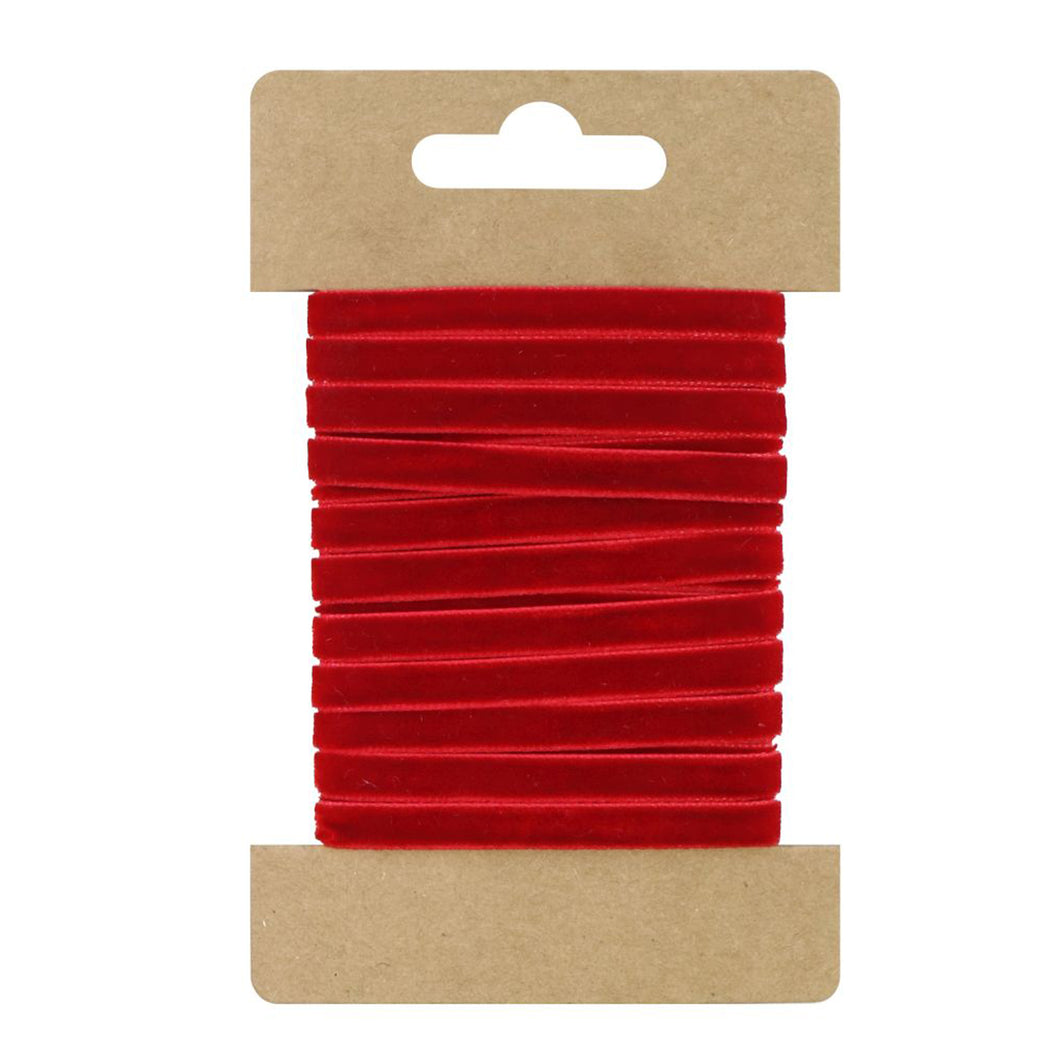 Festive Magic Velvet Red Ribbon 3m