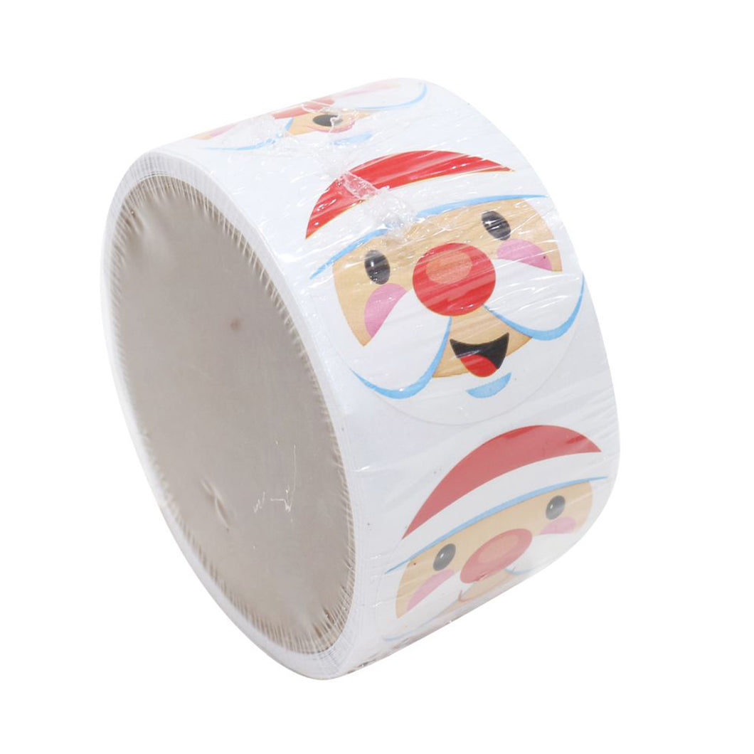 Santa Sticker Roll 4m 100 Pack