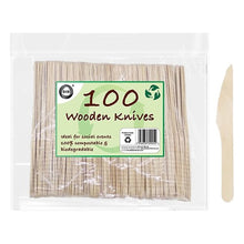 Load image into Gallery viewer, Eco Wooden Cutlery 100 Packs
