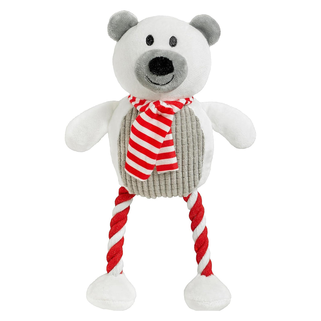 Good Boy Christmas Dog Toy Hug Tug Polar Bear