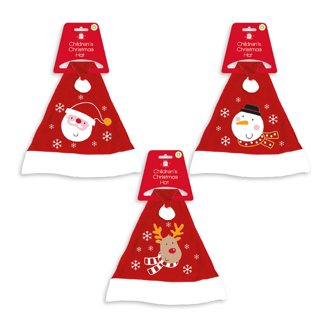 Giftmaker Embroidered Kids Christmas Hat Assorted