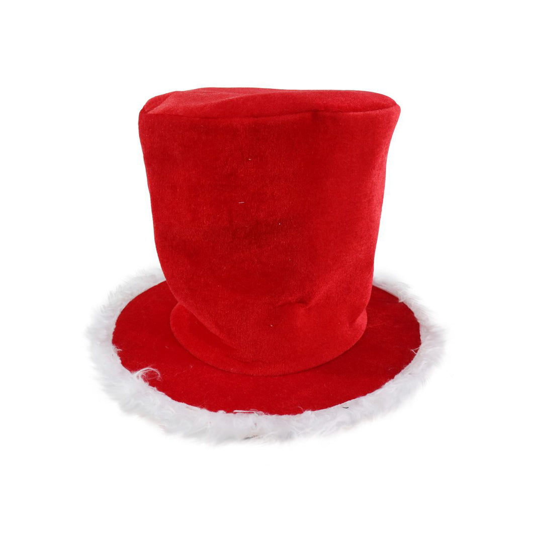 Velvet Christmas Top Hat 25cm