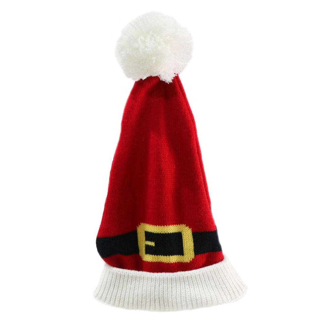 Knitted Santa Belt Christmas Hat 30cm