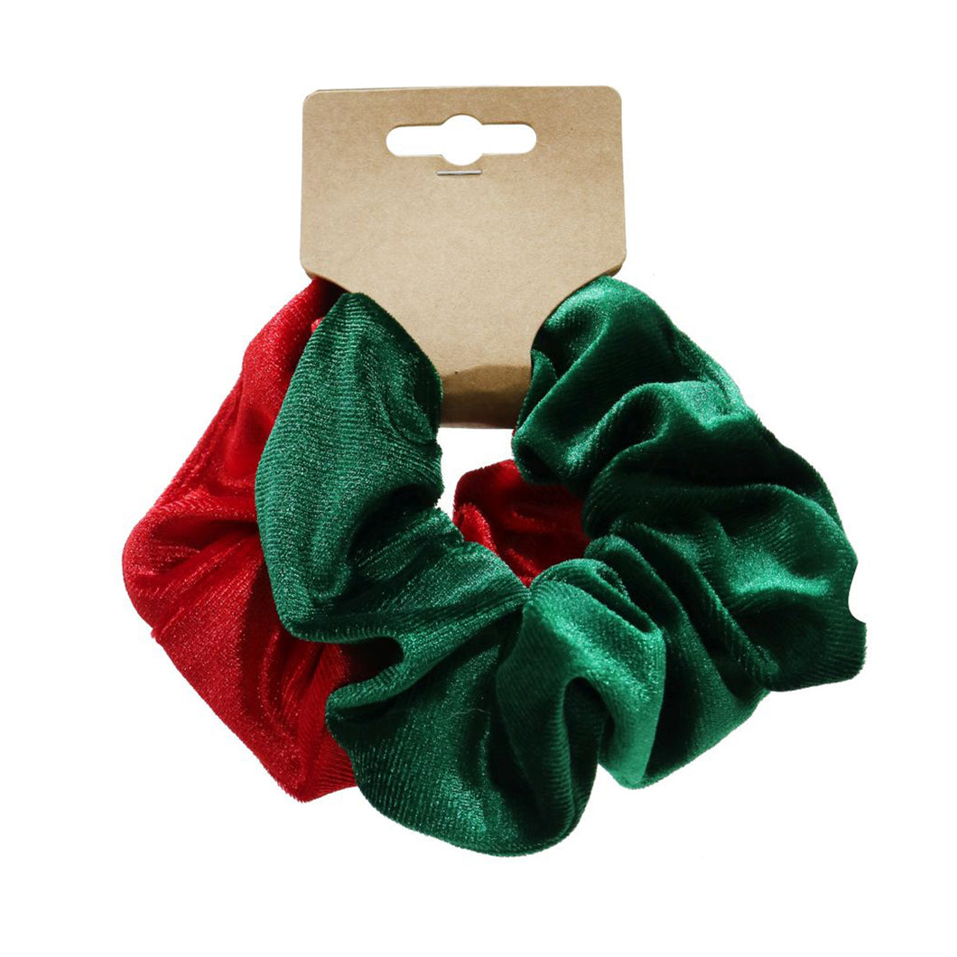 Christmas Velvet Hair Scrunchie 2 Pack