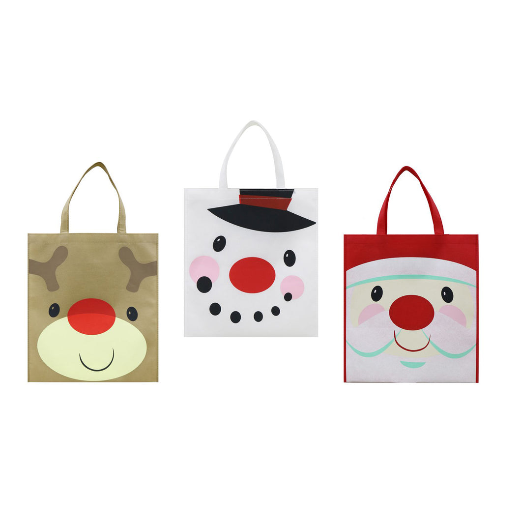 Christmas Cute Character Print Shopper Bag Assorted