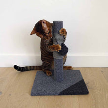 Load image into Gallery viewer, Rosewood Charcoal Felt Cat Post
