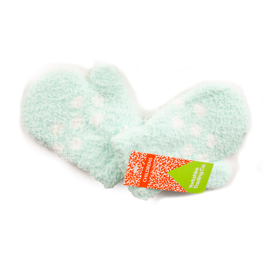 Babies Soft Touch Spotted Mittens