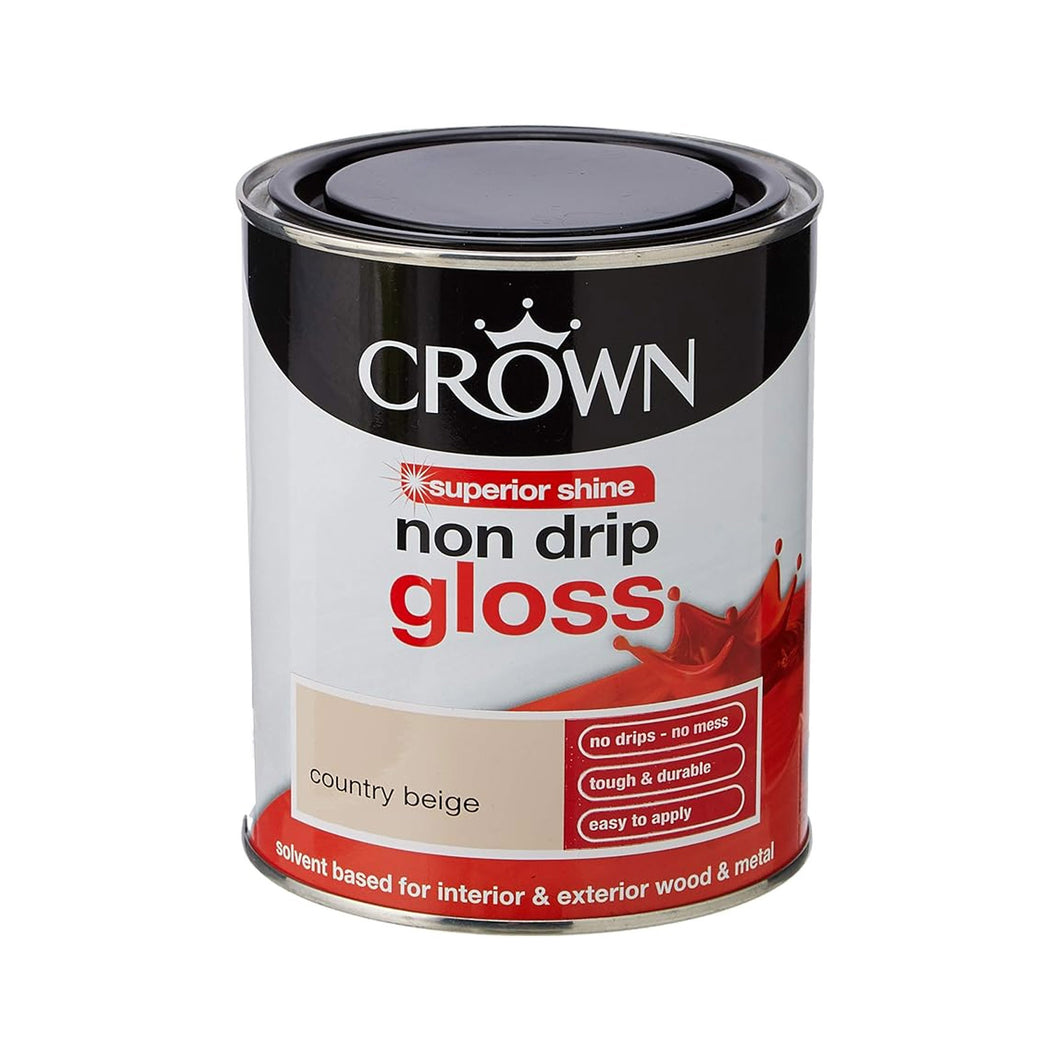 Crown Non Drip Gloss Country Beige 750ml