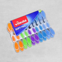 Load image into Gallery viewer, Vileda Multicoloured Soft Pegs 20pk
