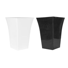 Load image into Gallery viewer, Black/White Milano Square Garden Planters
