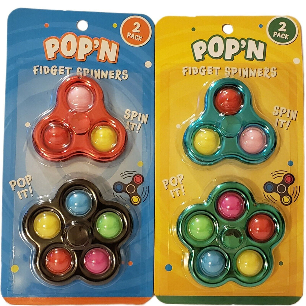 Pop N Fidget Spinner Assorted Colours
