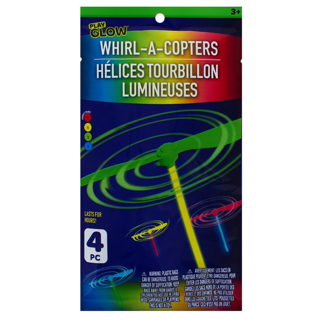 Whirl-A-Copters Glow in The Dark 4 Pack