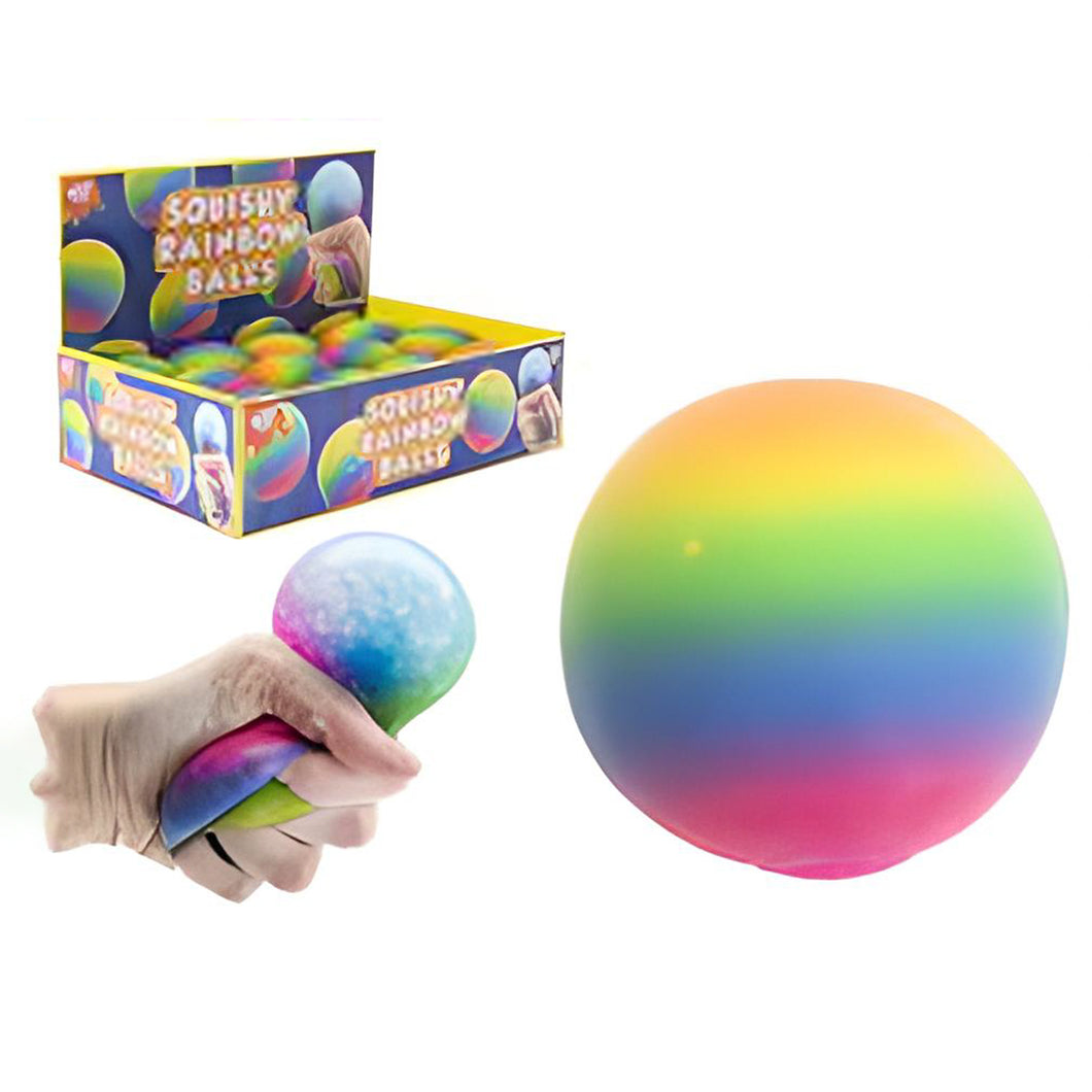 Rainbow Squishy Ball 7cm