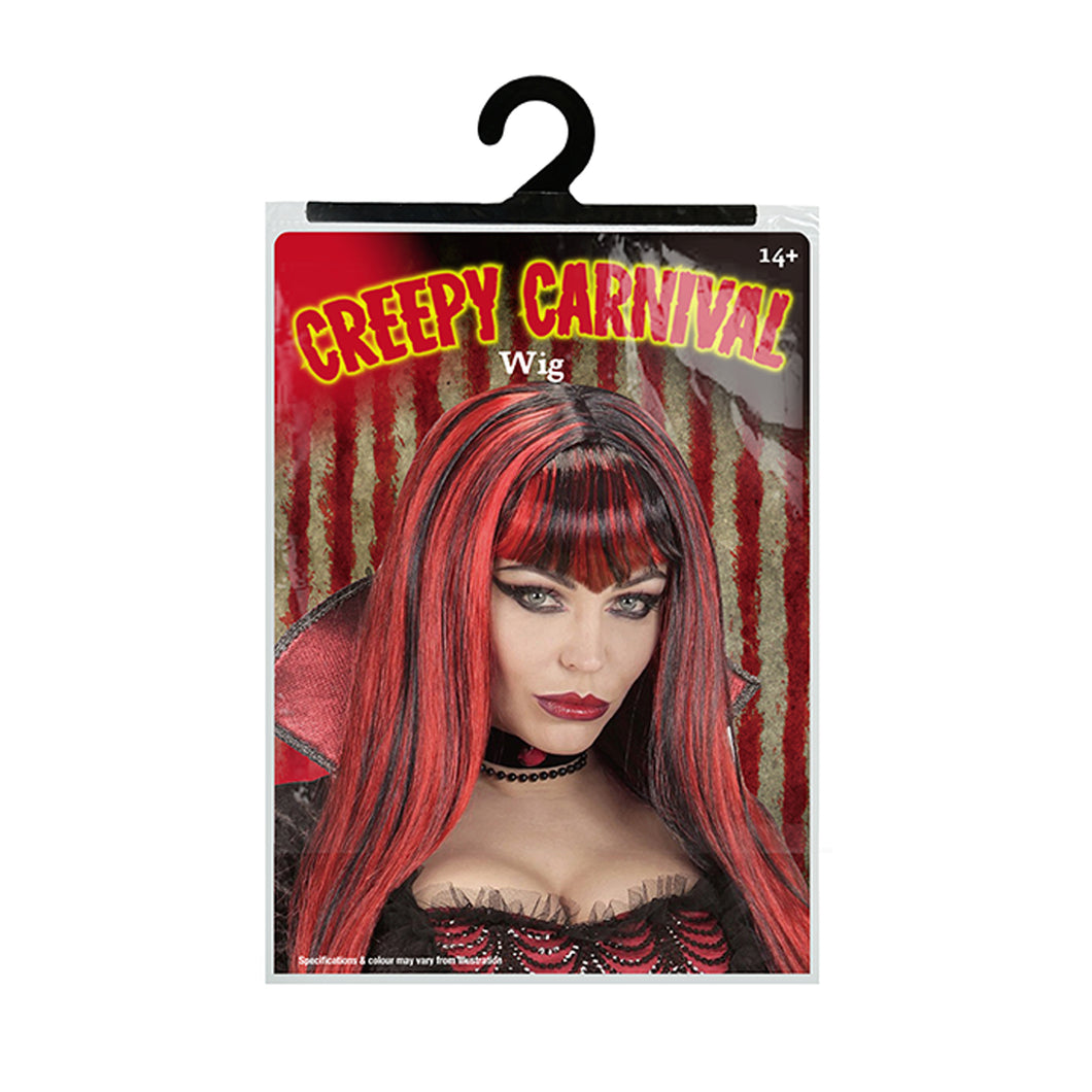 Halloween Vampire Red/Black Wig
