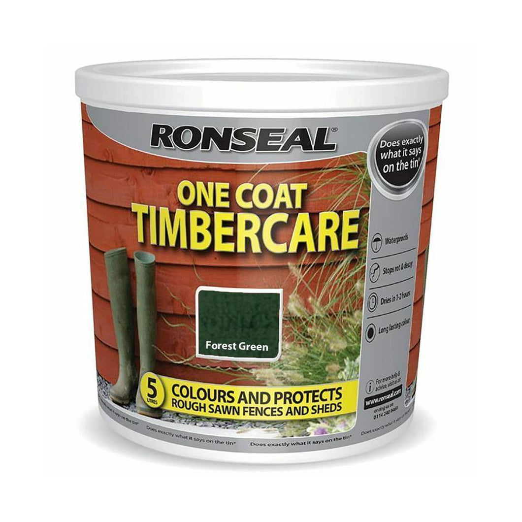 Ronseal One Coat Timbercare 5ltr Forest Green