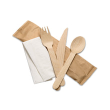 Load image into Gallery viewer, Eco Connections Birchwood Cutlery Set 24pk
