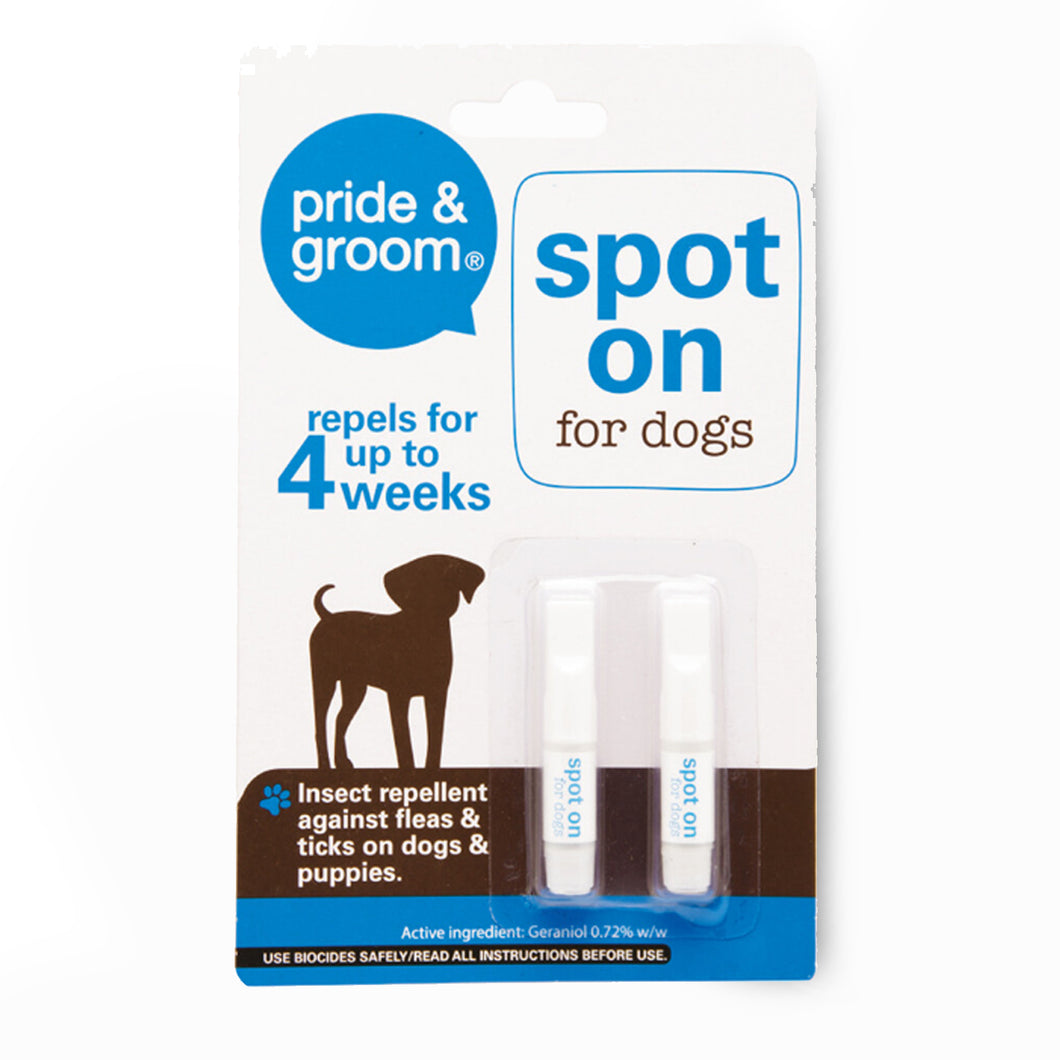 Pride & Groom Flea & Tick Repellent Spot On For Dogs