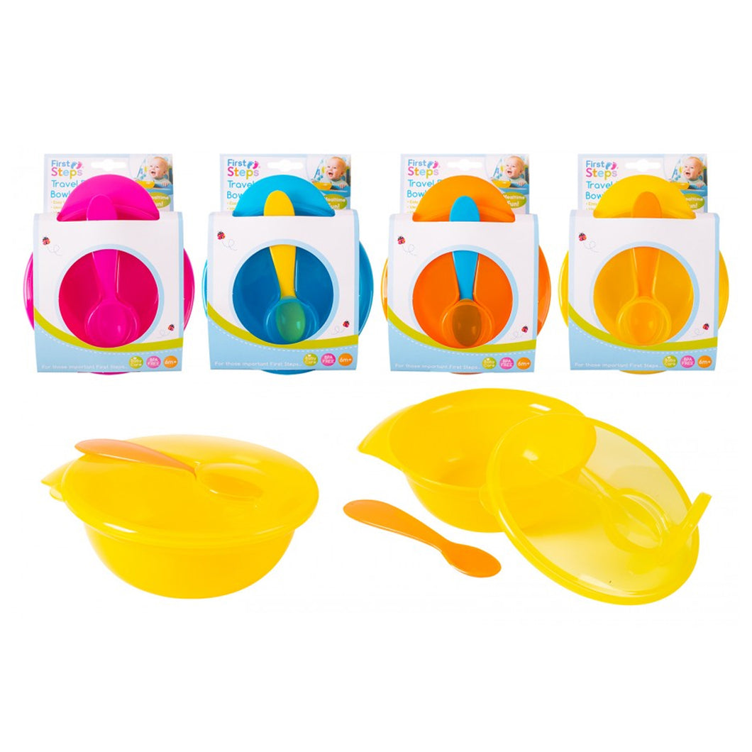 Feeding Bowl With Lid And Spoon Assorted