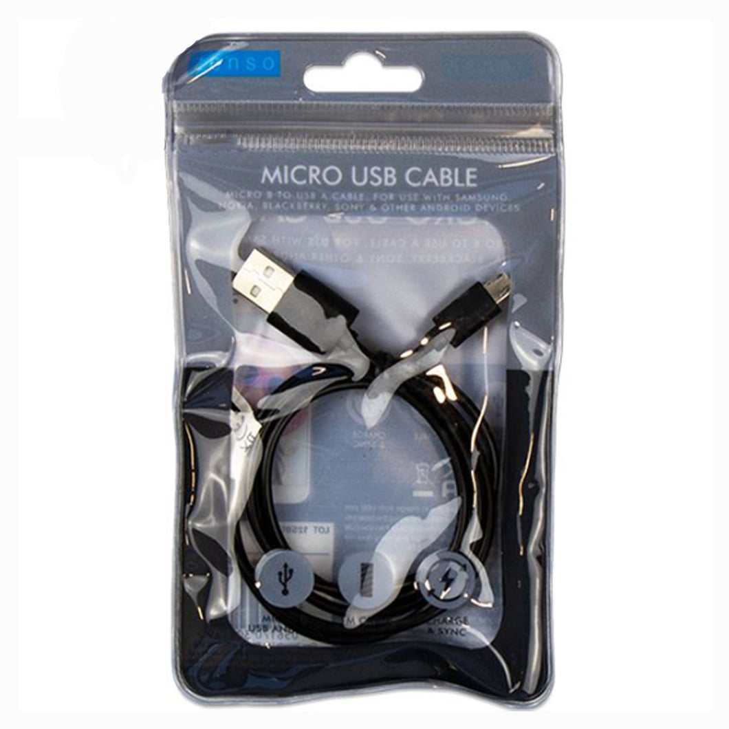 Zenso 1m Micro to USB Black Charge Cable