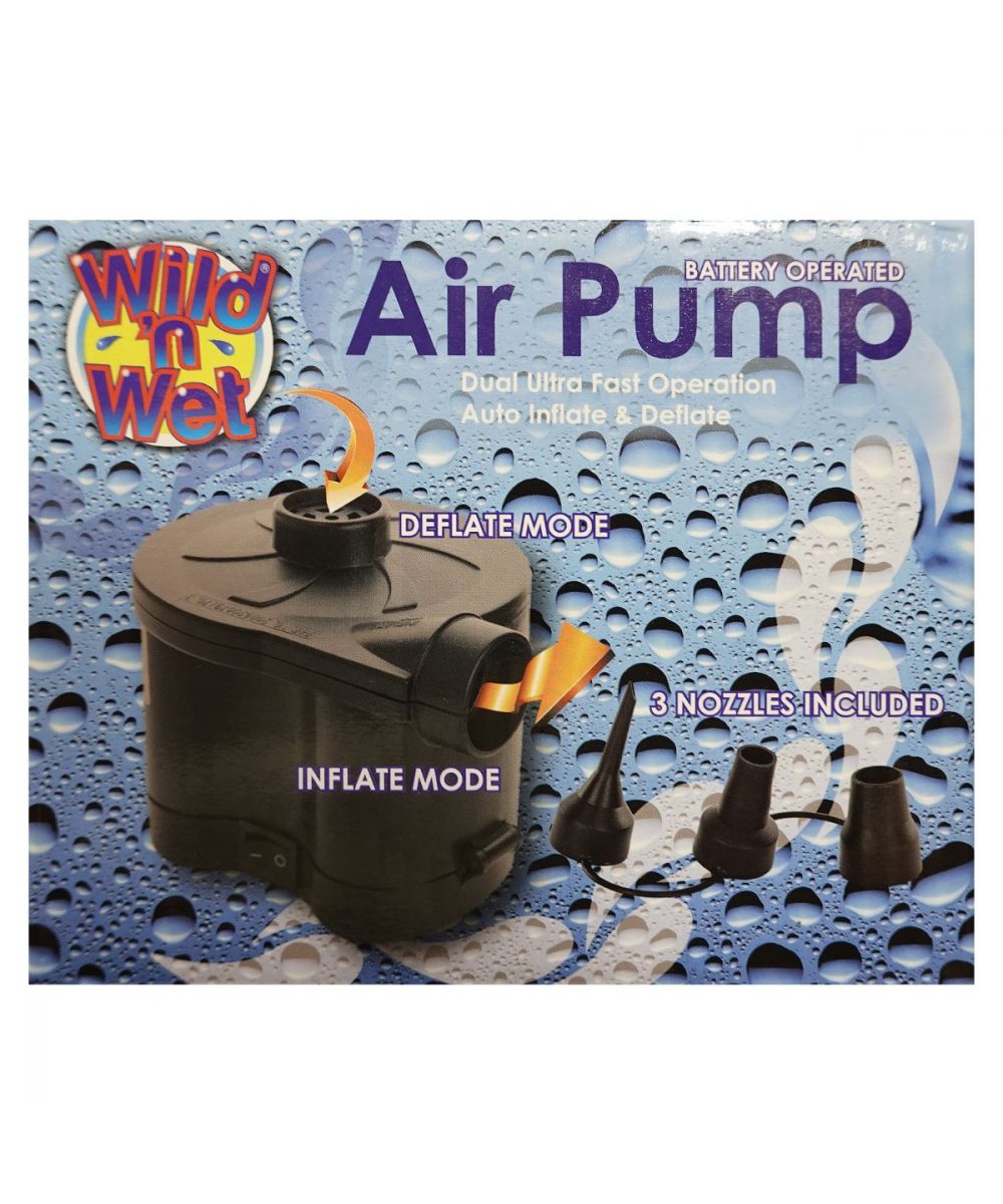 Wild N Wet 6v Battery Operated ABS Air Pump with 3 Nozzles