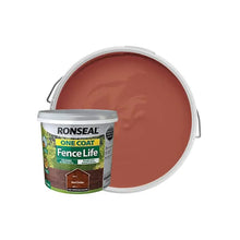 Load image into Gallery viewer, Ronseal Red Cedar One Coat Fence Life Paint 9L
