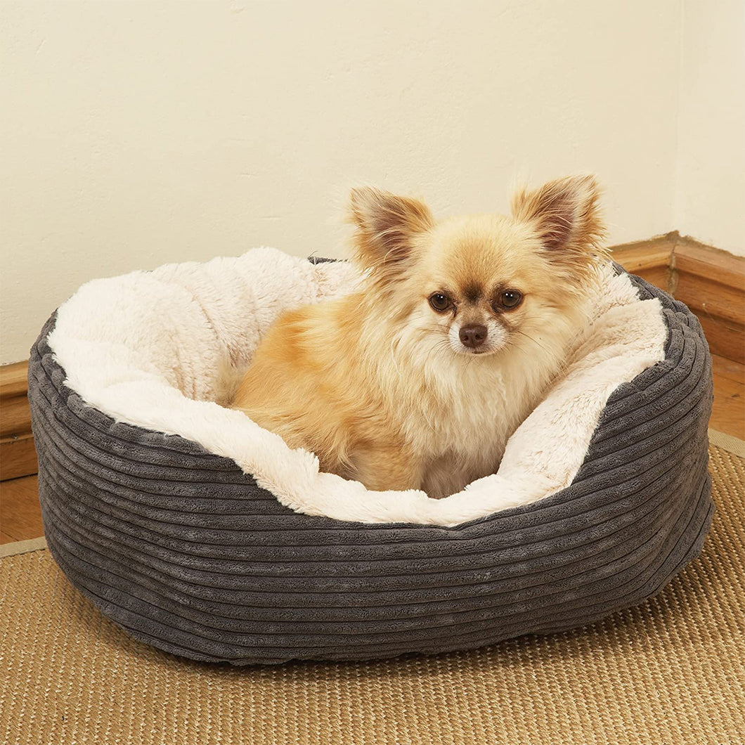 Rosewood Cord & Plush Dog Bed 20