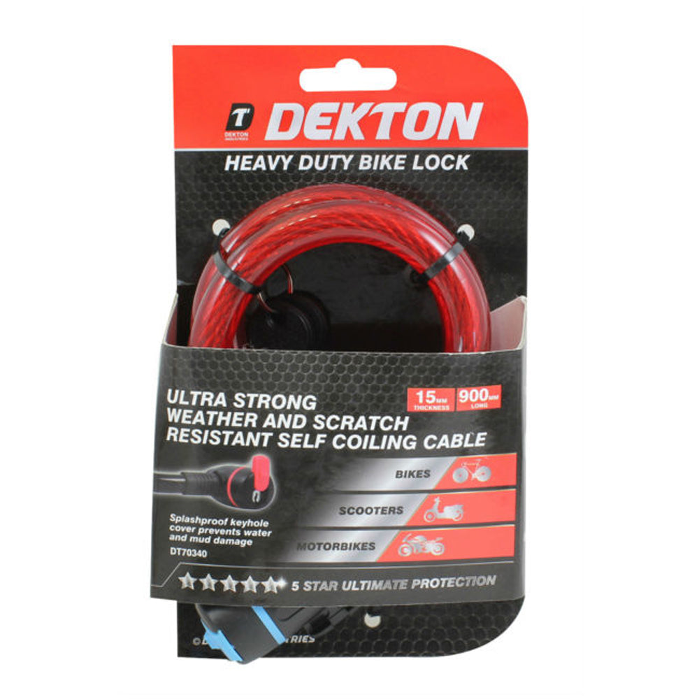 Dekton Heavy Duty Bicycle Lock 900mm