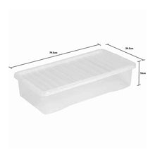 Load image into Gallery viewer, Wham Crystal Clear Plastic Storage Box With Lid 42L 5pk

