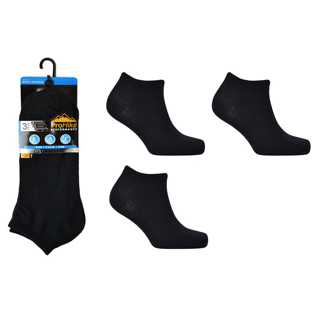 Men's Black Trainer Socks 3 Pack