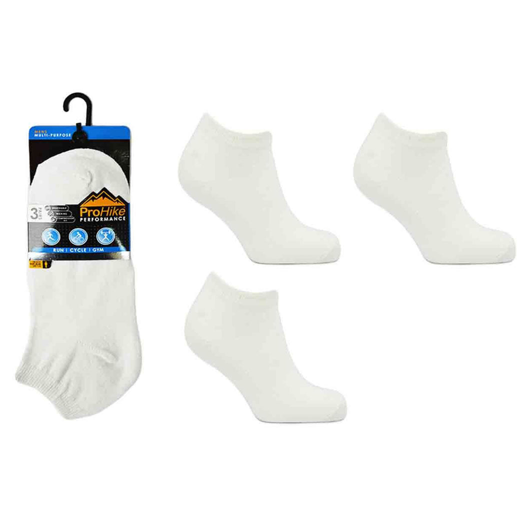 Men's White Trainer Socks 3 Pack