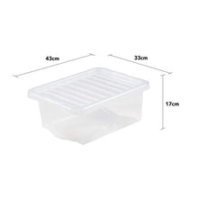 Load image into Gallery viewer, Wham Crystal Clear Storage Box With Lid 16L 5pk
