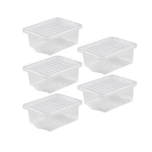 Load image into Gallery viewer, Wham Crystal Clear Storage Box With Lid 16L 5pk
