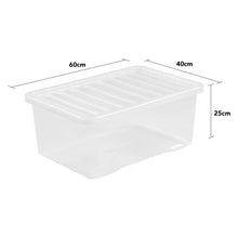 Load image into Gallery viewer, Wham Crystal Clear Storage Box With Lid 45L 5pk
