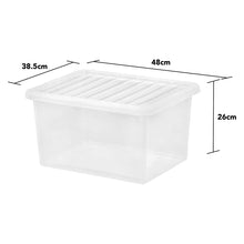 Load image into Gallery viewer, Wham Crystal Clear Storage Box With Lid 35L 5pk
