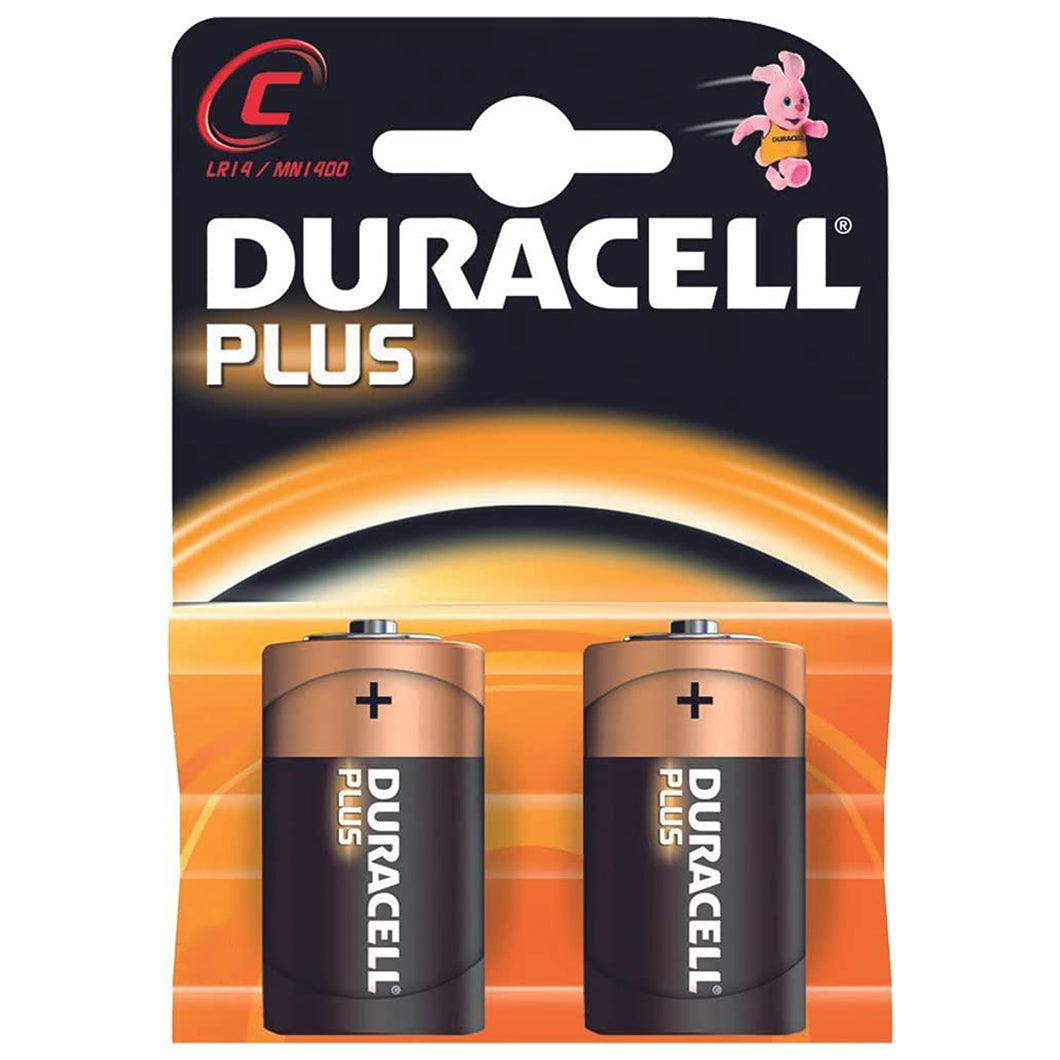 Duracell Plus Power C MNI400 1.5V Alkaline Batteries 2 Pack