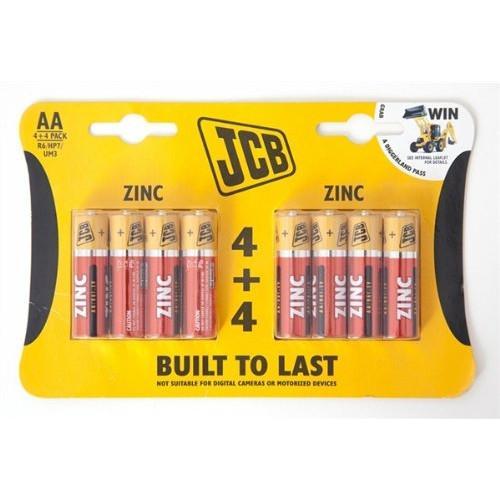 JCB AA Zinc Batteries