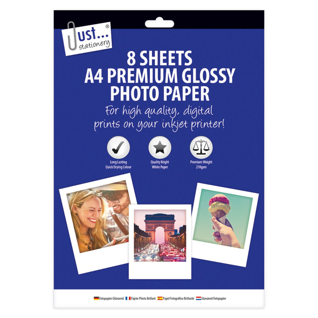 A4 Glossy Photo Paper 8 Sheets