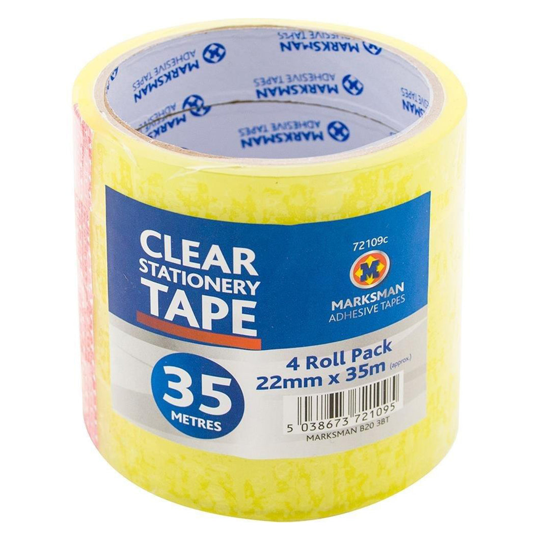 Clear Tape 22mm X 35m 4 Rolls
