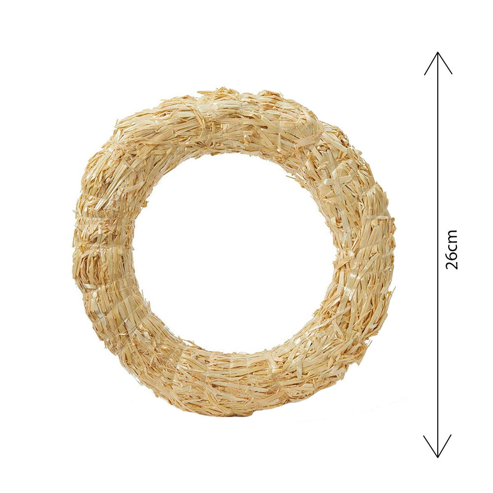 Festive Straw Wreath Rings (30cm & 26cm)