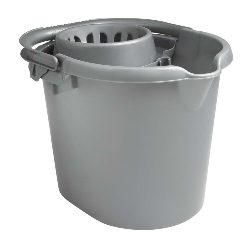 Silver Mop Bucket & Wringer 16L