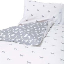 Load image into Gallery viewer, Single Duvet Set 100% Cotton - Grey Dogs