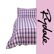 Load image into Gallery viewer, Single Duvet Set 100% Cotton - Sally Pink Check
