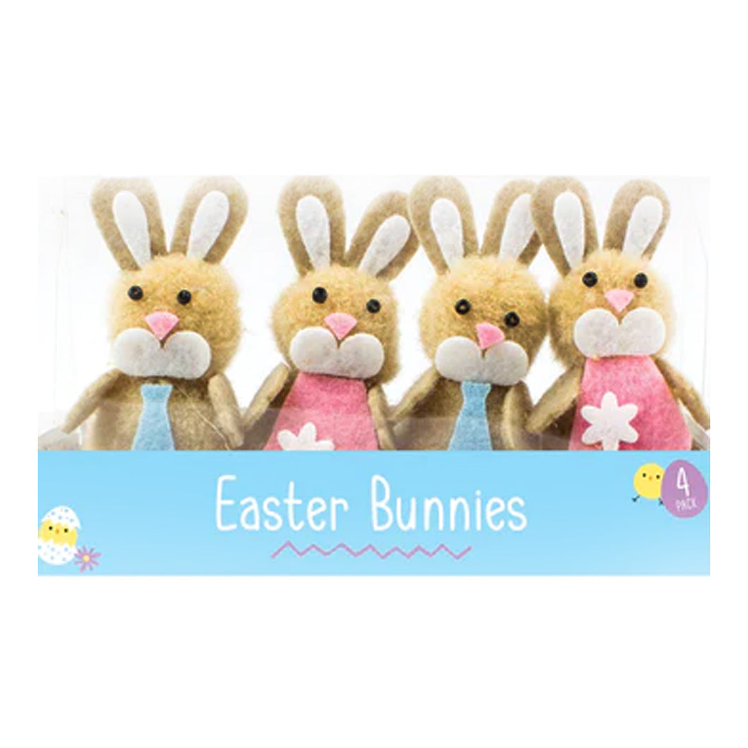 Pink & Blue Easter Bunny Decorations 4 Pack