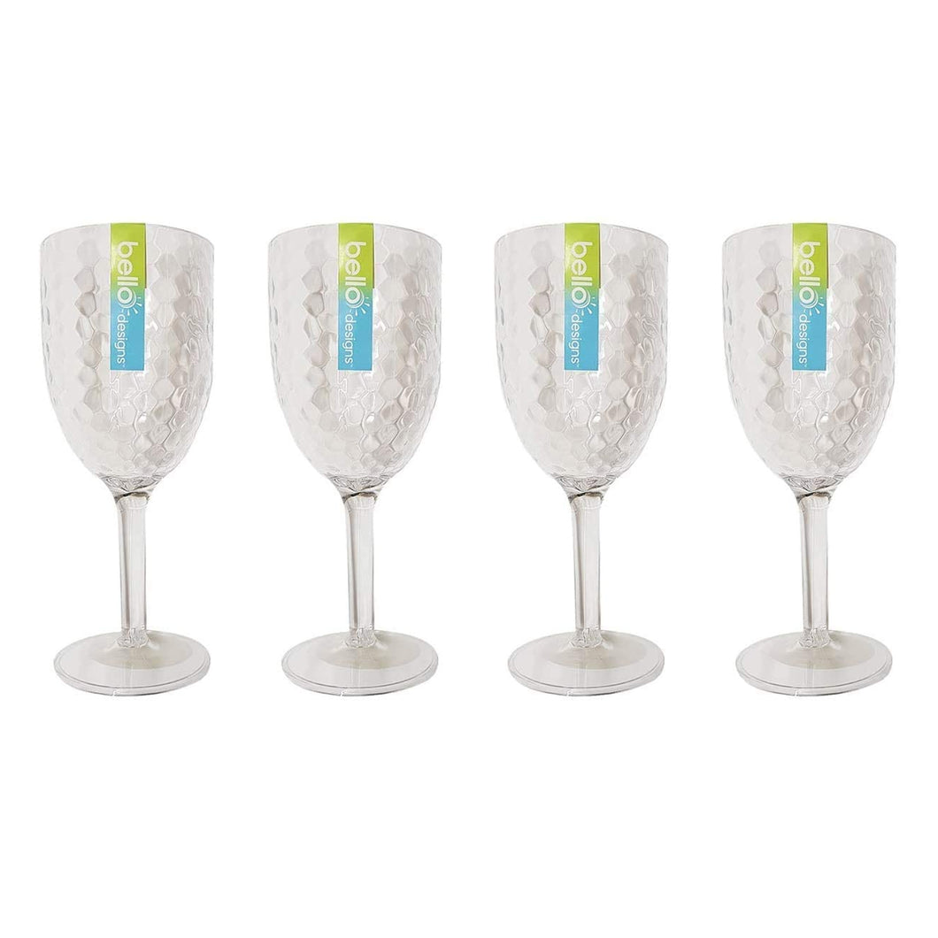 Bello Dimple Wine Goblet 4 Pack